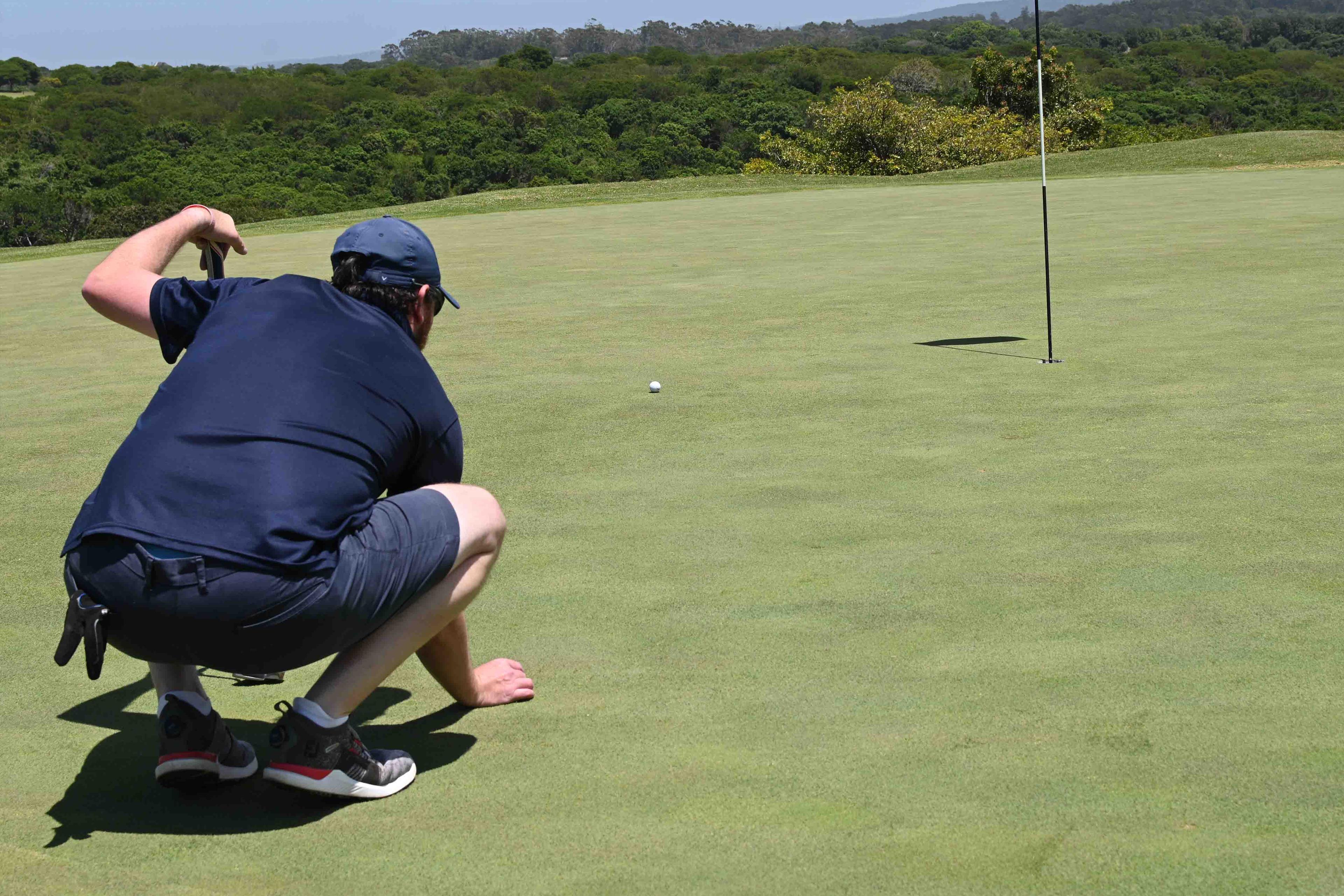 Close-up of a golf swing