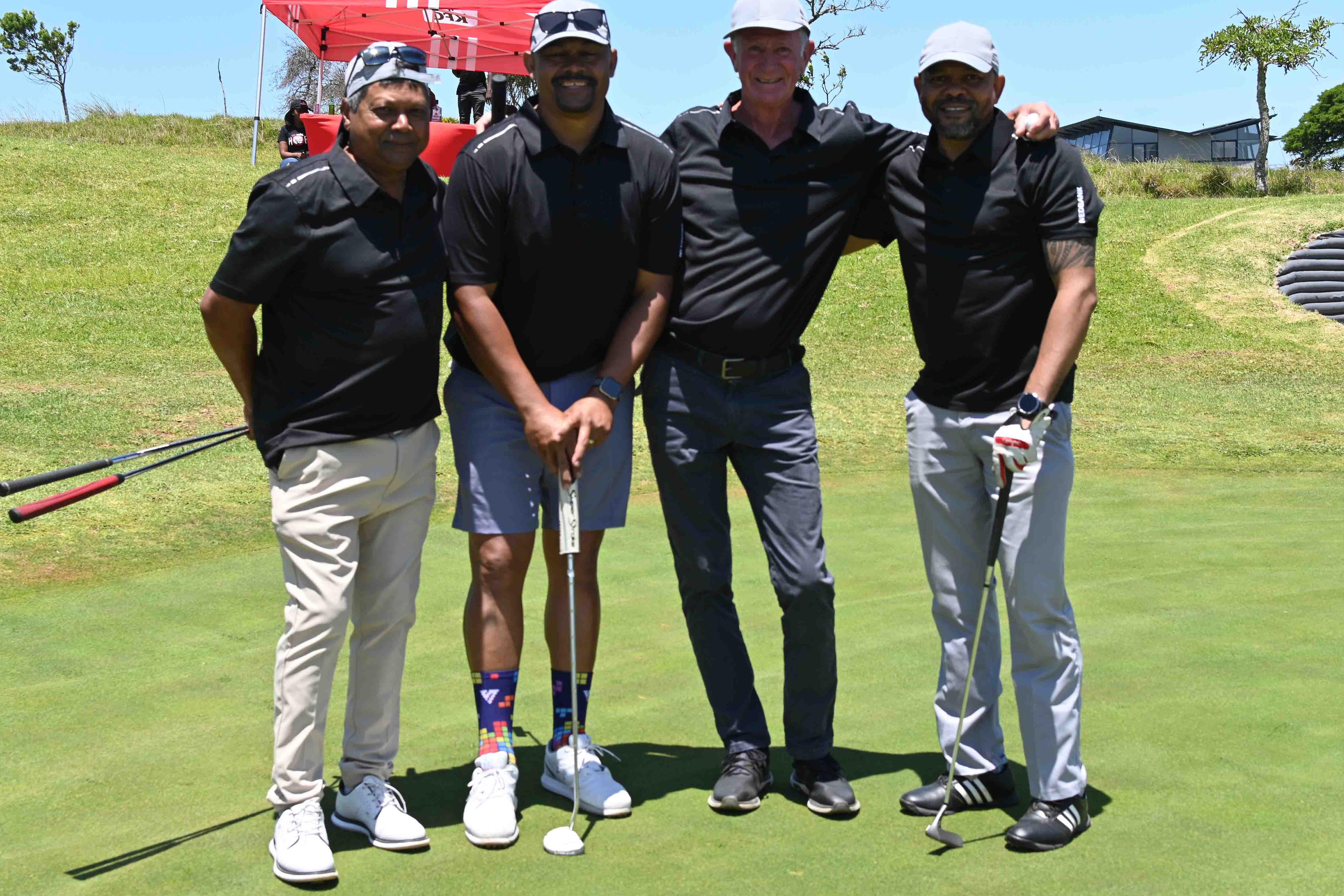 Putting on the green